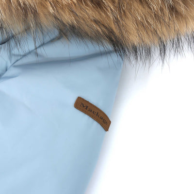 Mackage LeeLee FR Kids Jacket in Icey Blue Sleeve Logo