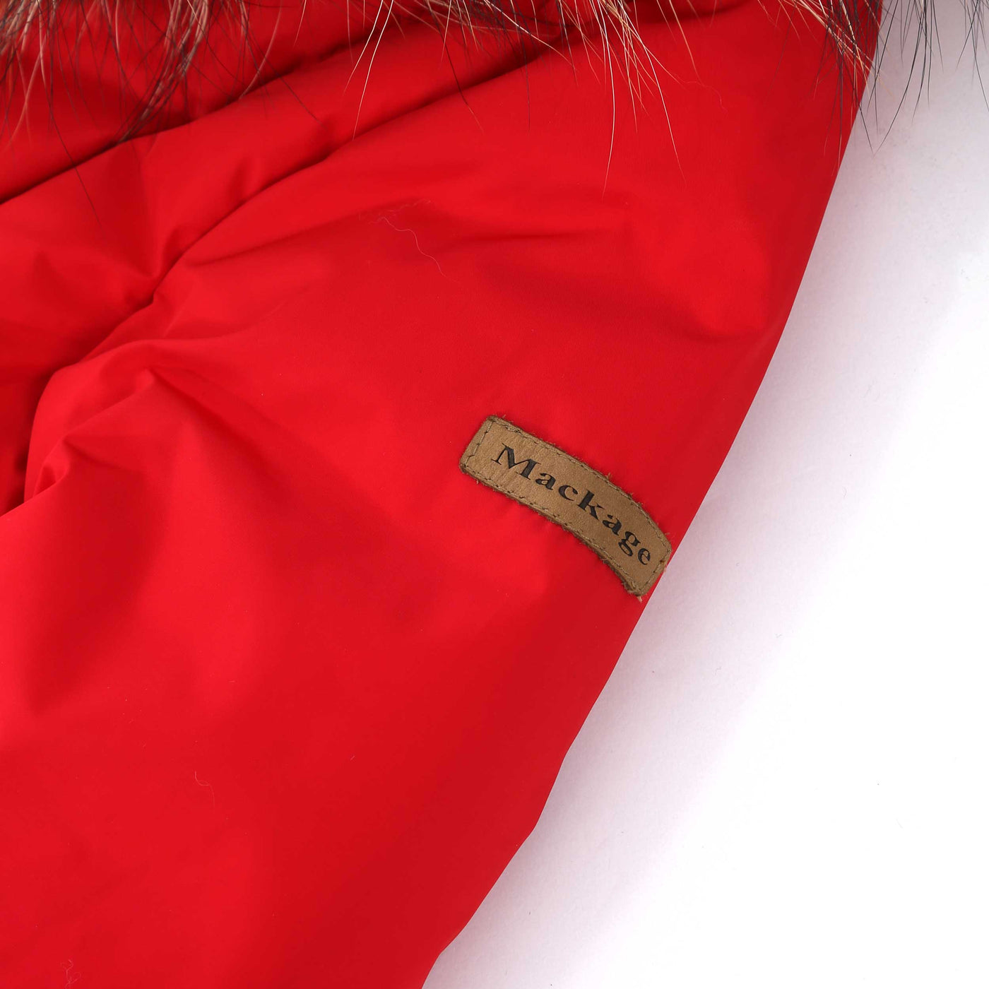 Mackage LeeLee FR Kids Jacket in Red Sleeve Logo