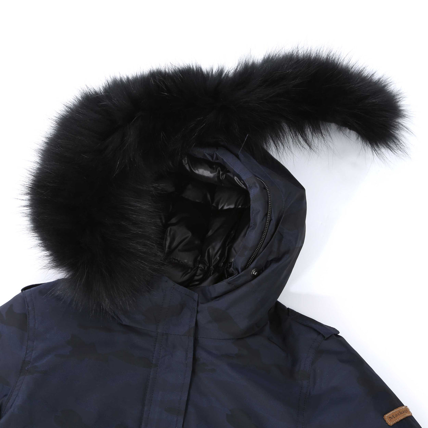 Mackage Lenny JT Kids Jacket in Navy Removable Fur
