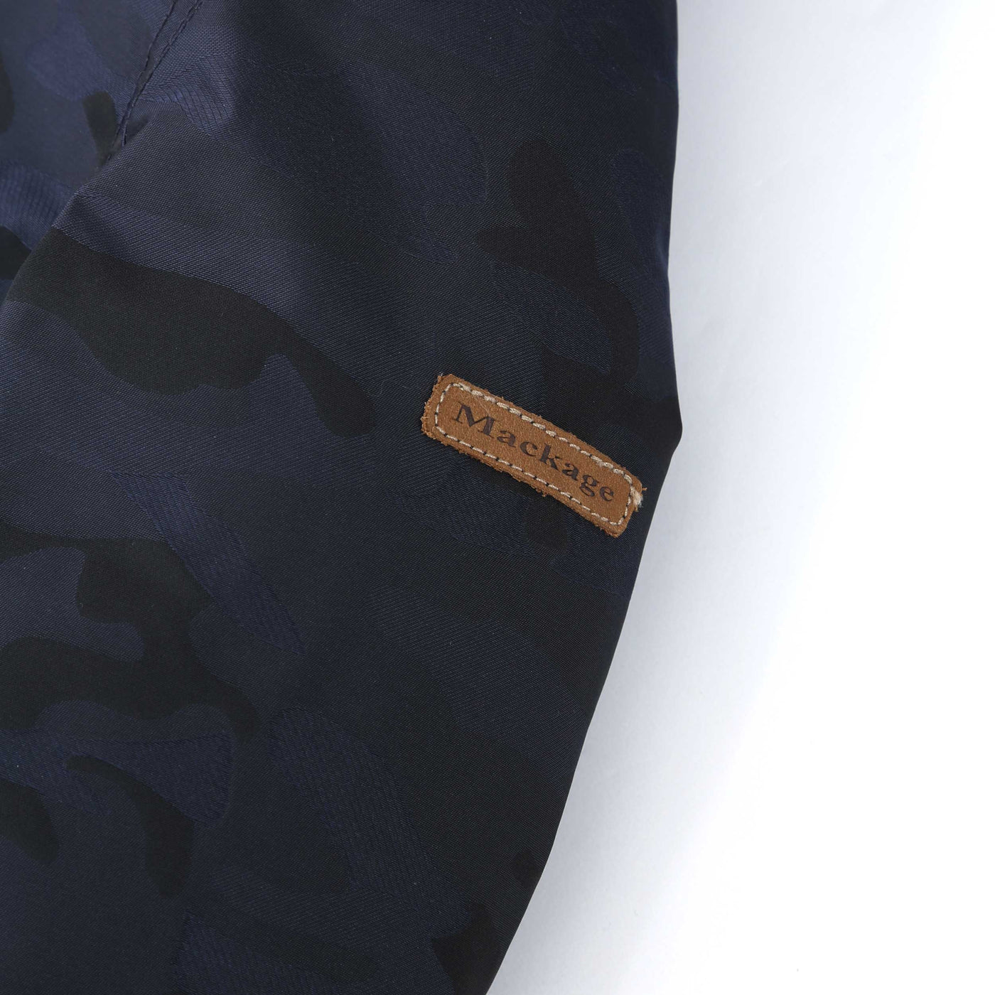 Mackage Lenny JT Kids Jacket in Navy Sleeve Logo