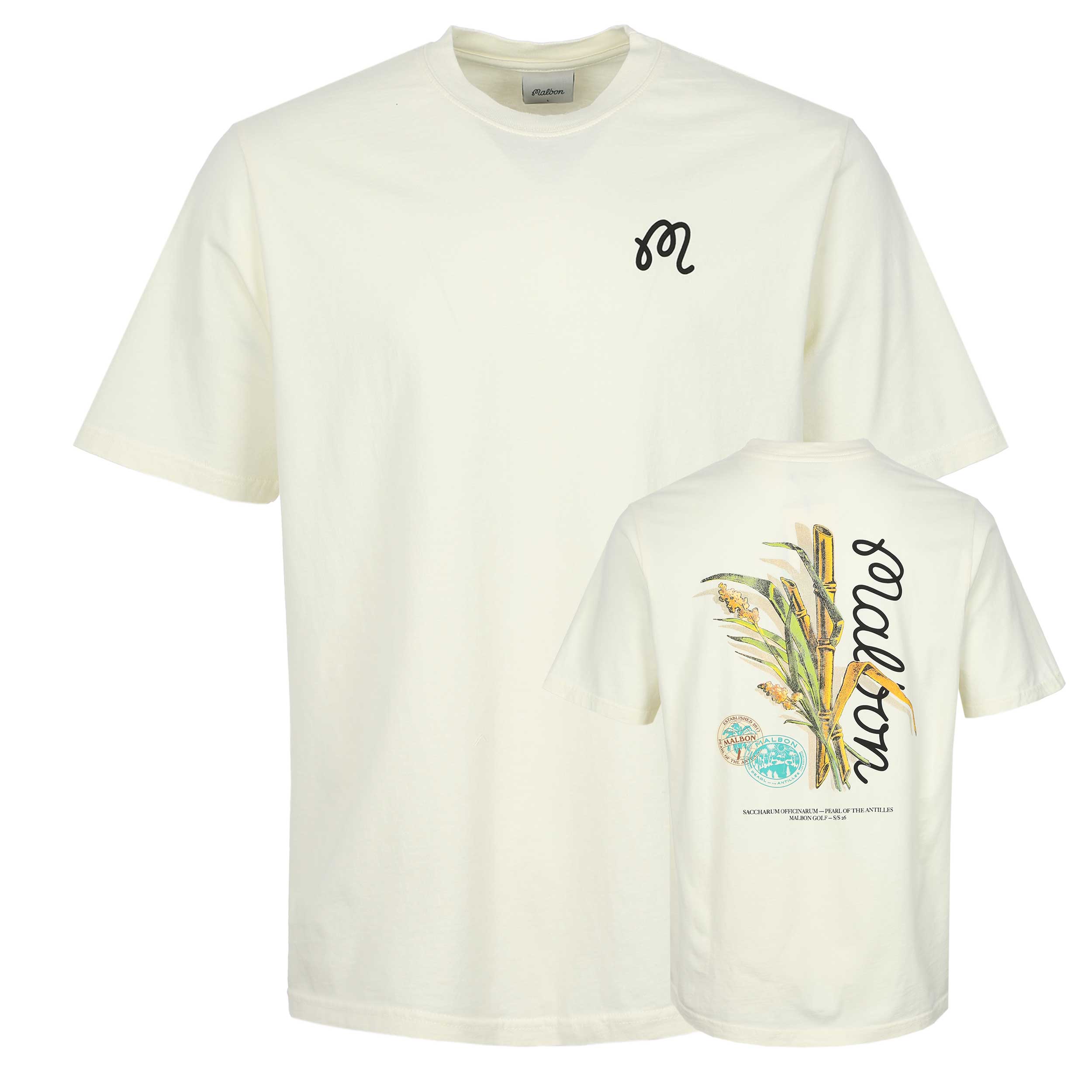 Malbon Bermuda Origin T-Shirt in Cream