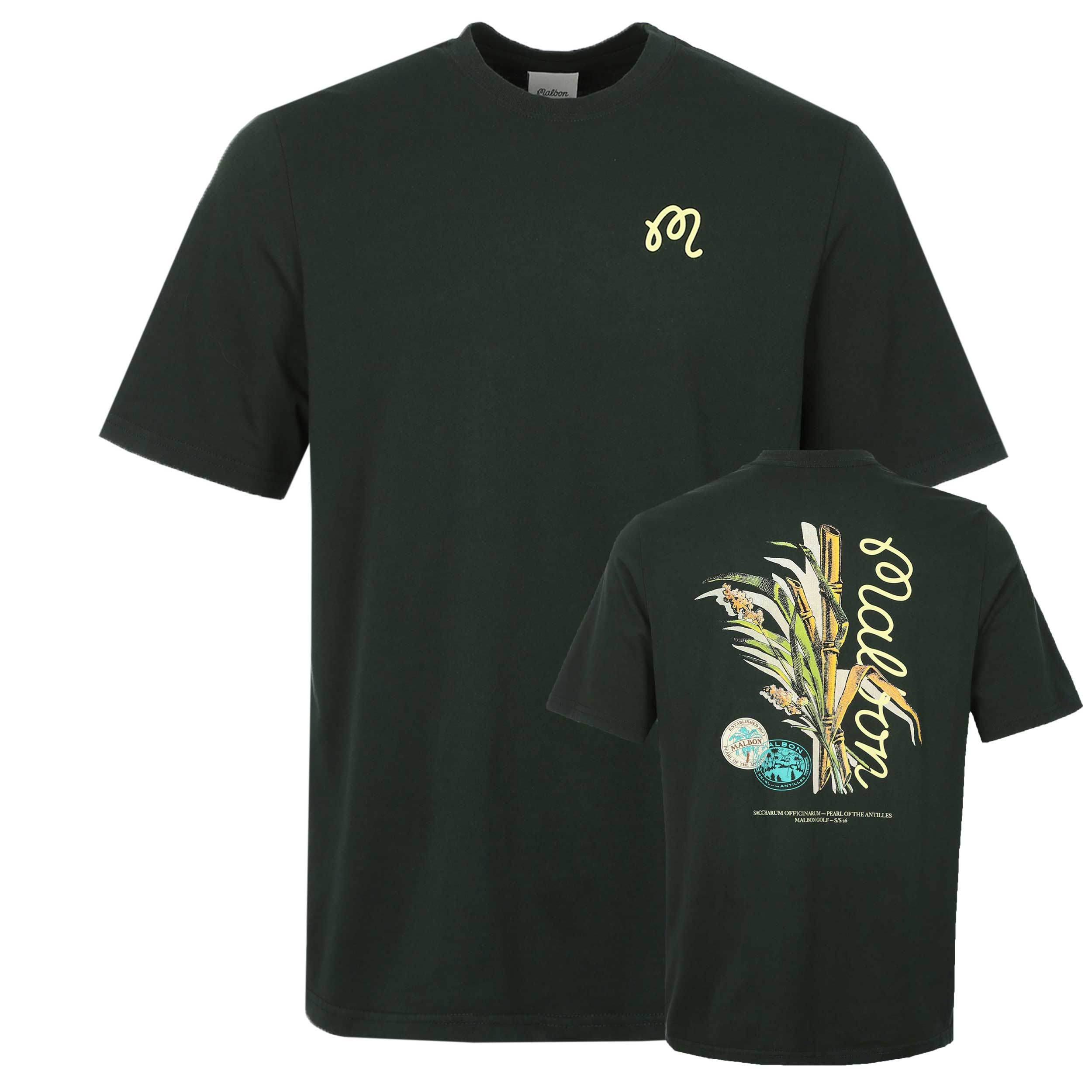 Malbon Bermuda Origin T-Shirt in Dark Olive