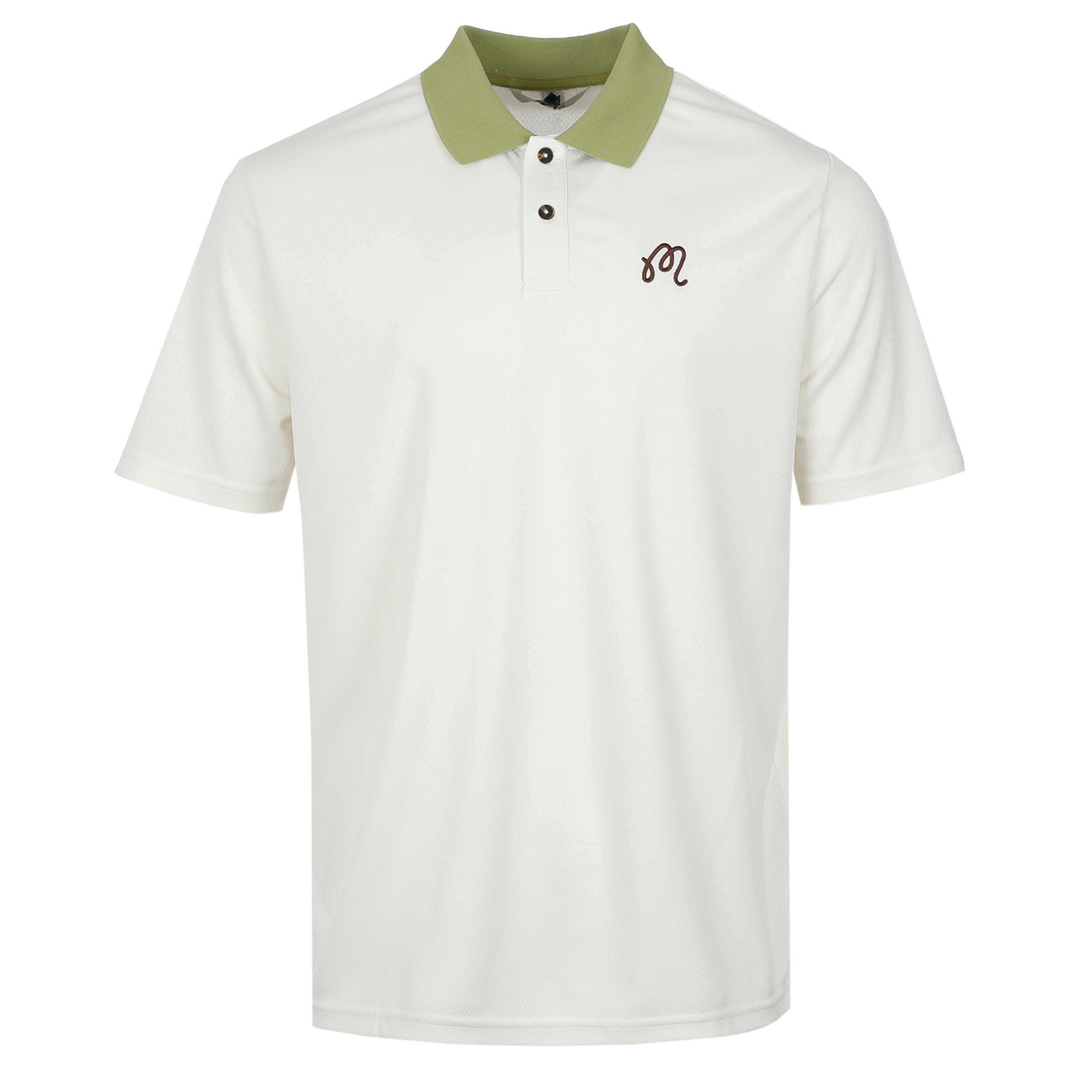 Malbon Fairway Hex Polo Shirt in Ivory