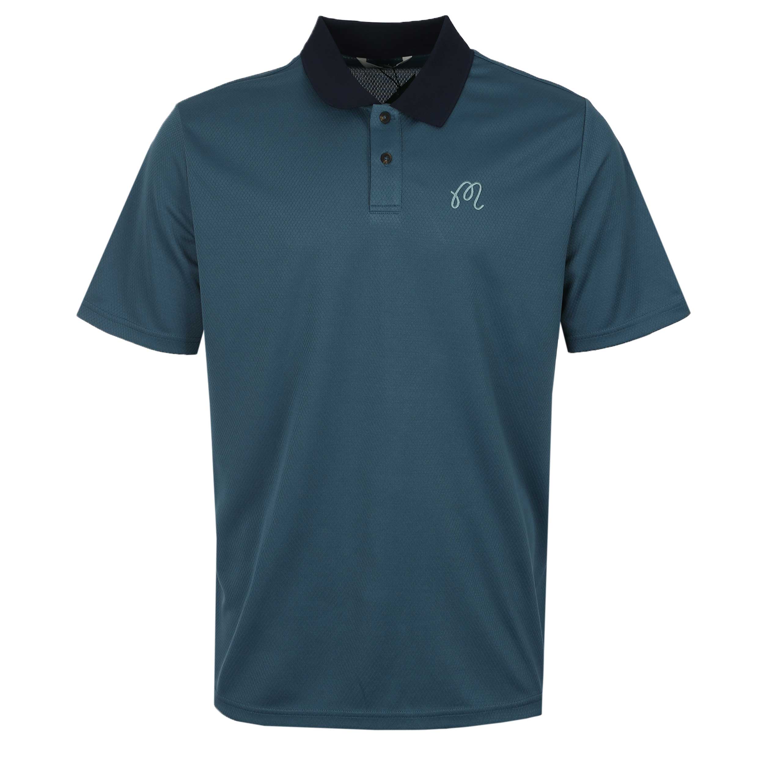 Malbon Fairway Hex Polo Shirt in Slate
