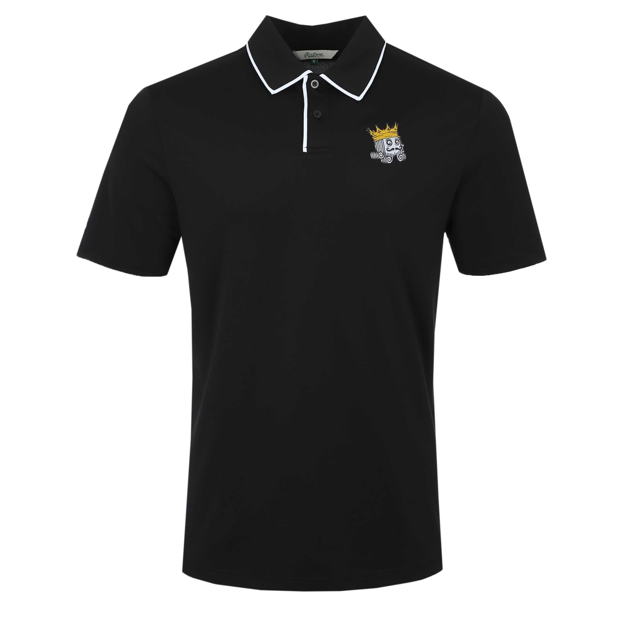 Malbon Fairway Monarch Polo Shirt in Black