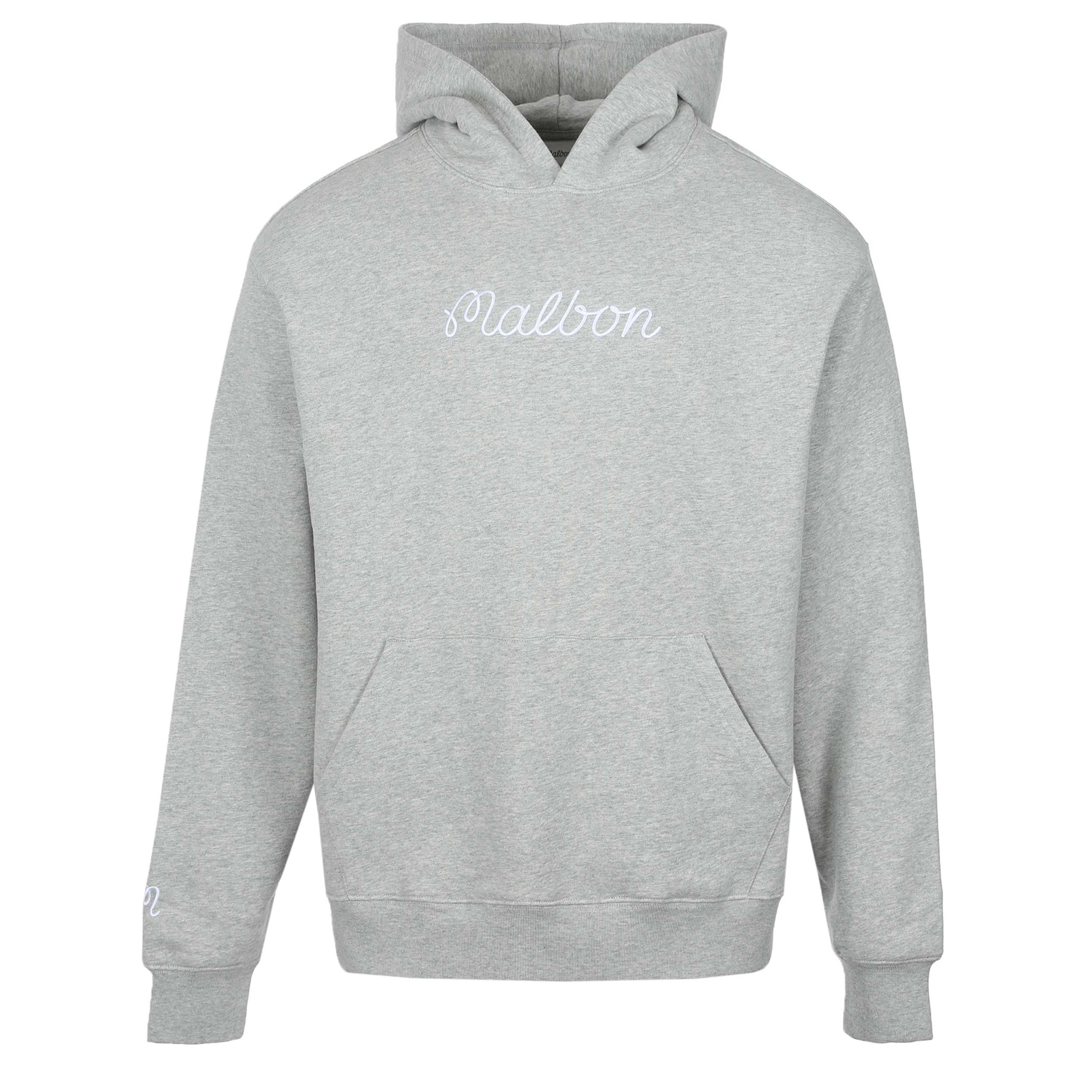 Malbon Fesque Hoodie Sweatshirt in Heather Grey