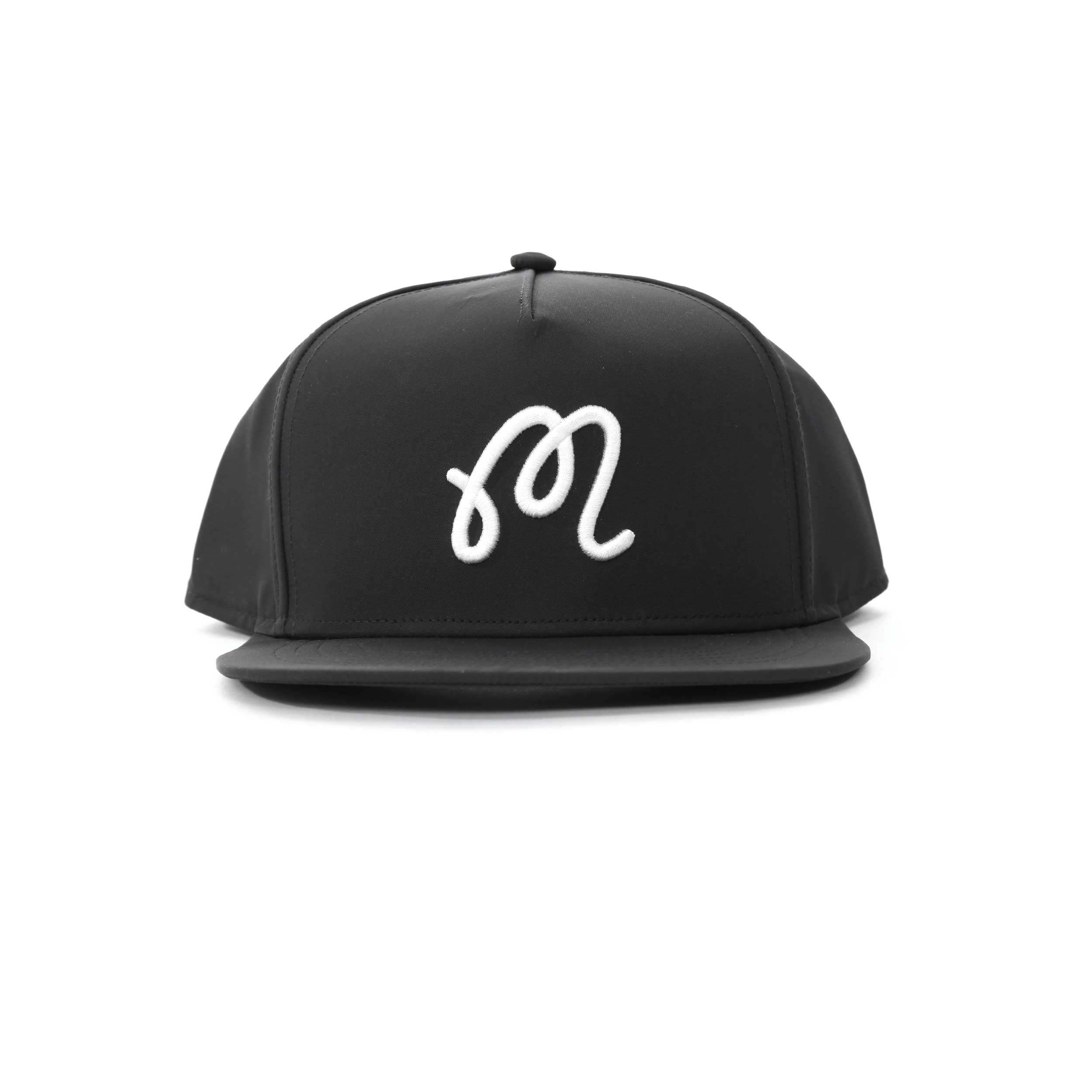 Malbon M Snapback Cap in Black