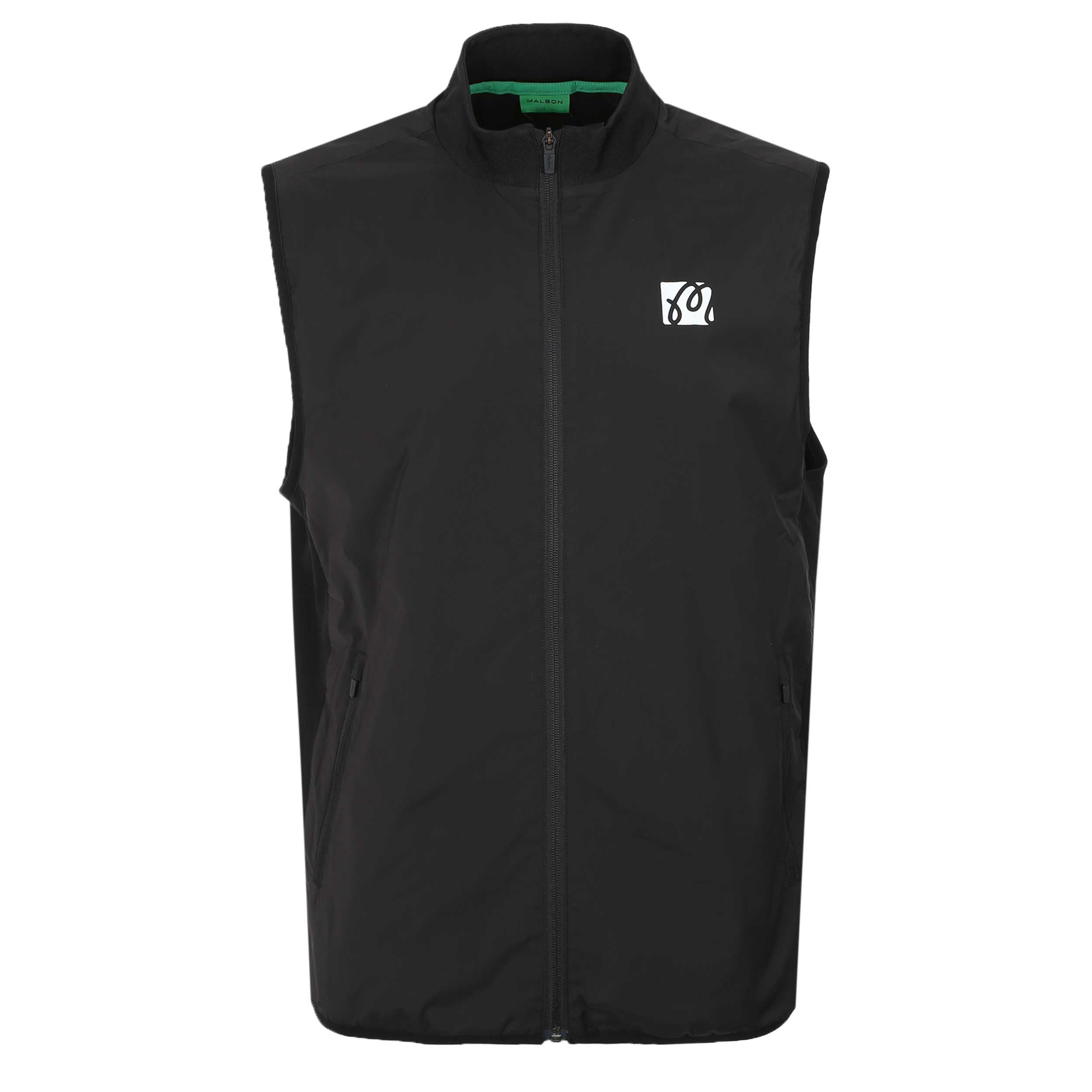 Malbon Performance Ribbed Panel Vest in Black