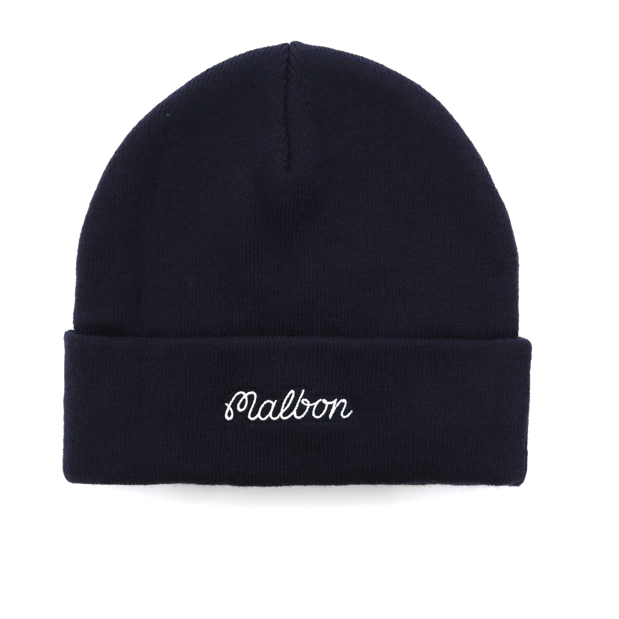 Malbon Script Beanie Hat in Navy