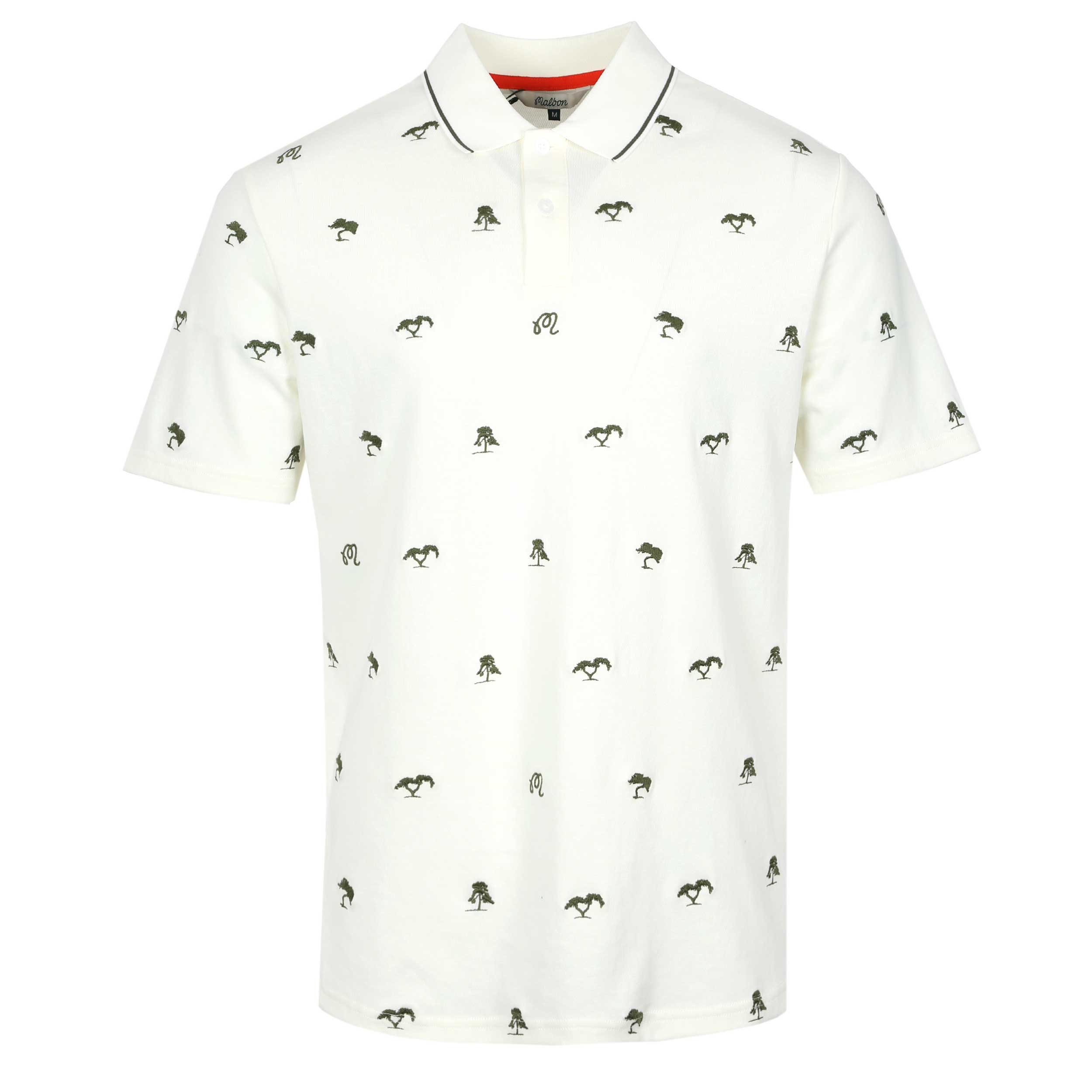 Malbon Torrey Pines Polo Shirt in Egret