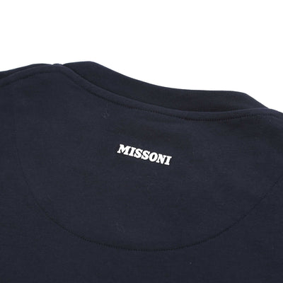 Missoni Chevron Print T-Shirt in Navy Logo