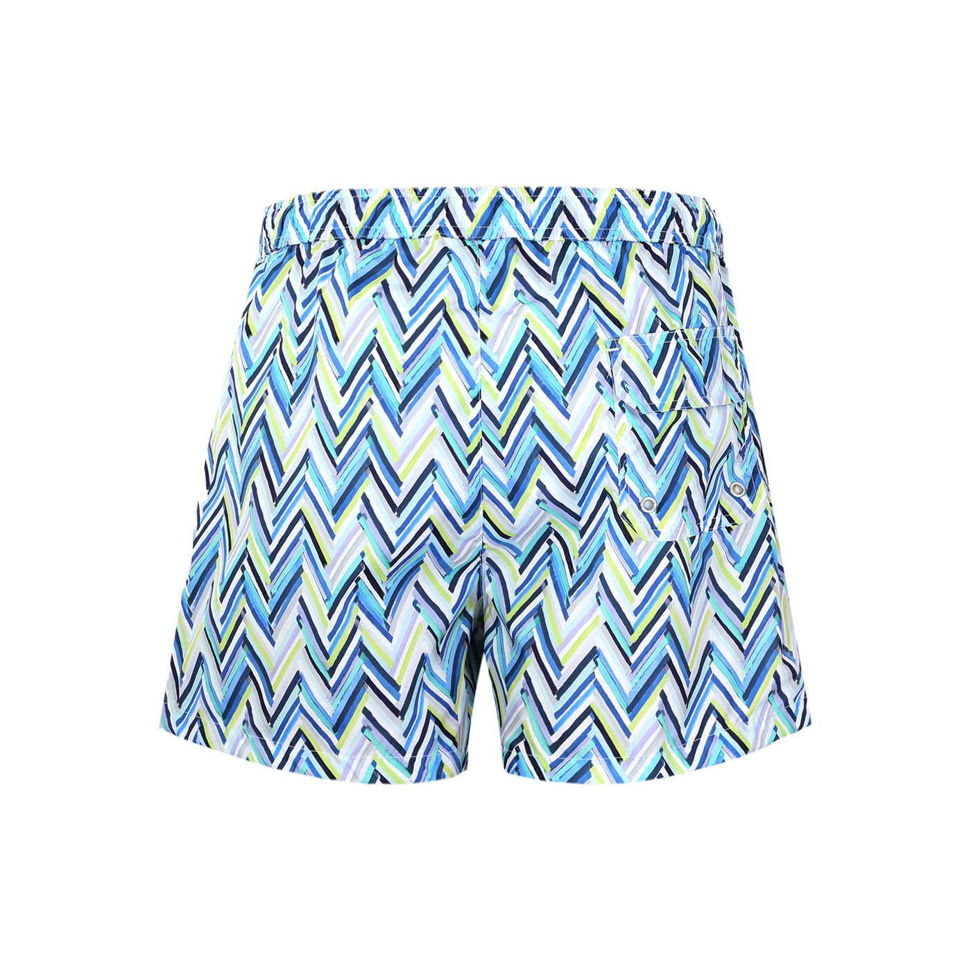 Missoni Chevron Swim Short in Blue Green Back