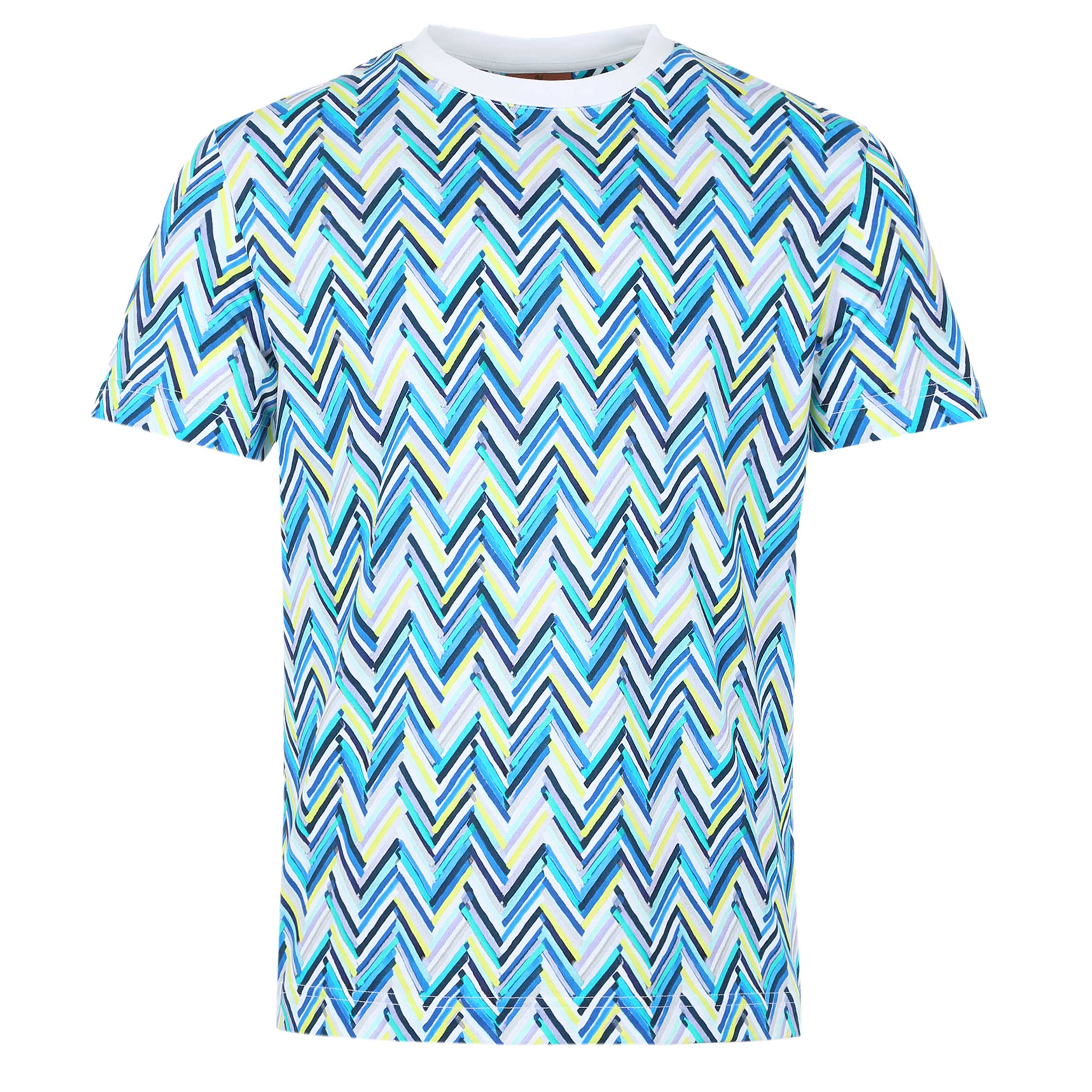 Missoni Chevron T-Shirt in Blue Green