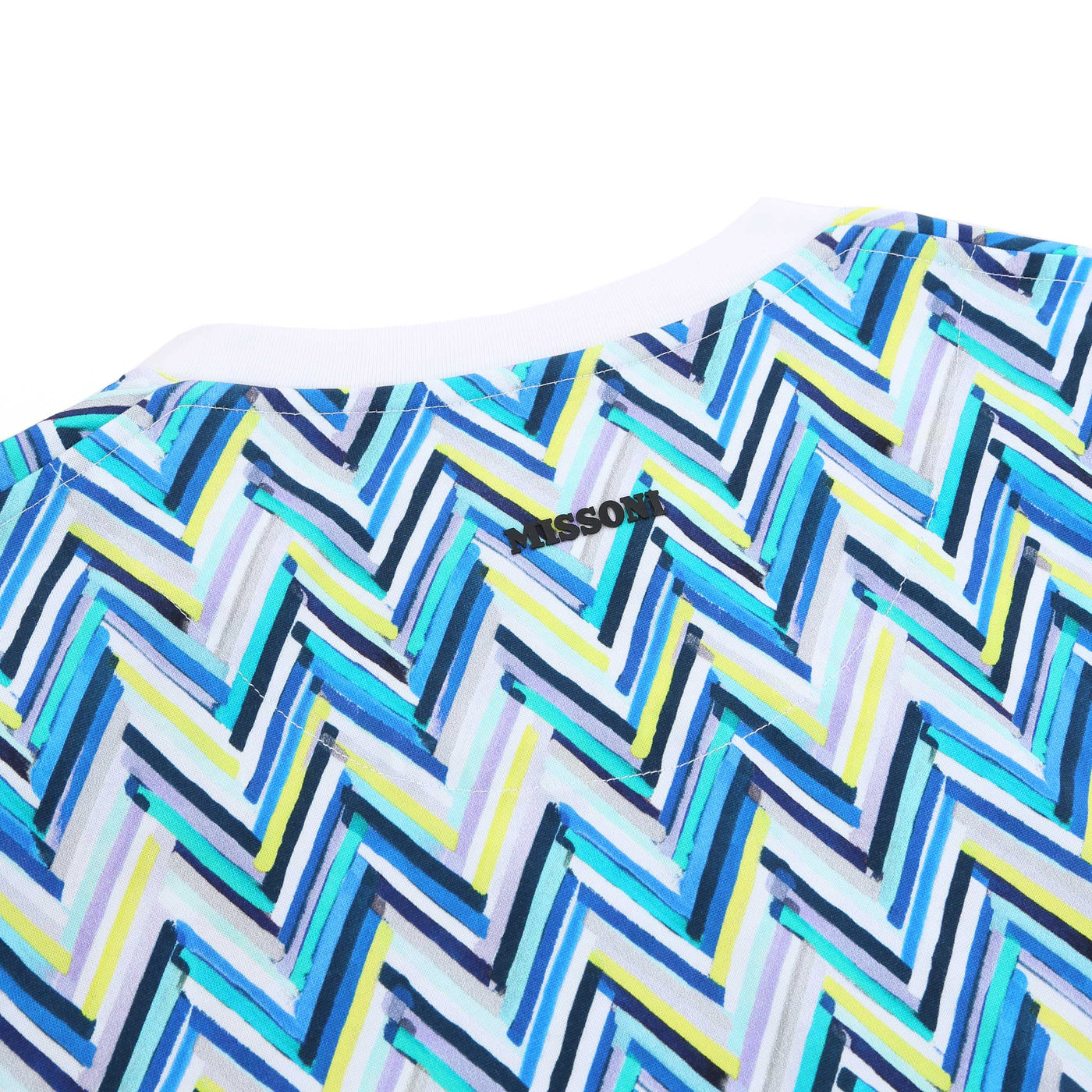 Missoni Chevron T-Shirt in Blue Green Logo