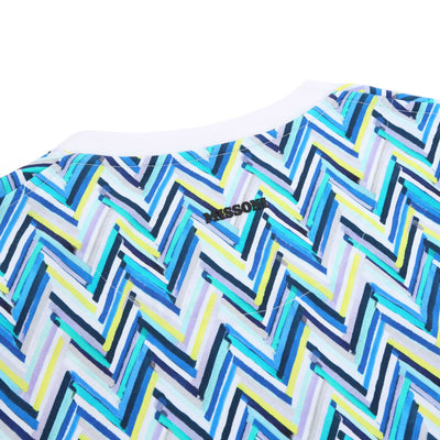 Missoni Chevron T-Shirt in Blue Green Logo