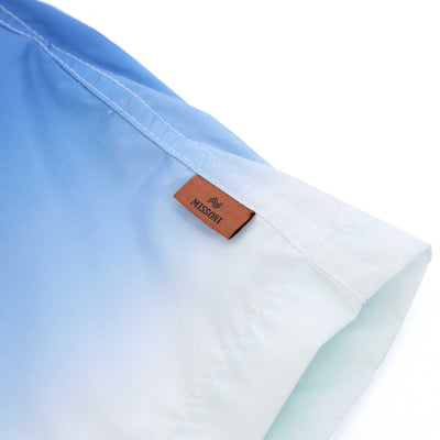 Missoni Gradient Swim Short in Blue Green Logo Tab