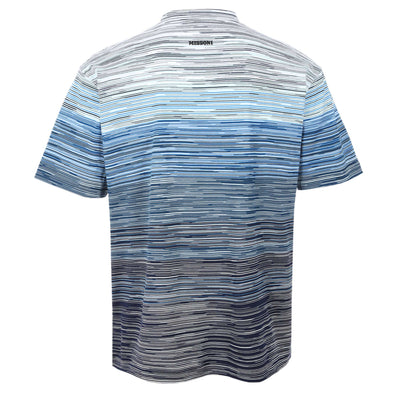 Missoni Space Dye Degrade T-Shirt in Blue Back