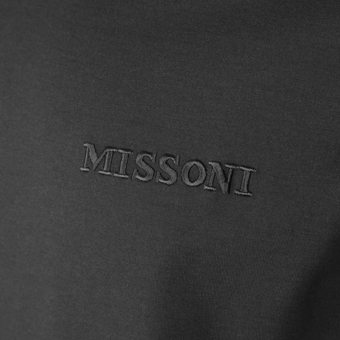 Missoni Stripe Collar T-Shirt in Black Logo