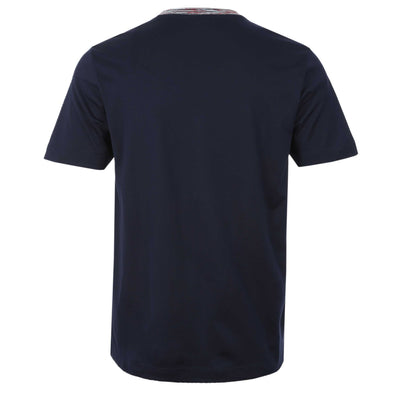 Missoni Stripe Contrasting Collar T-Shirt in Navy Back
