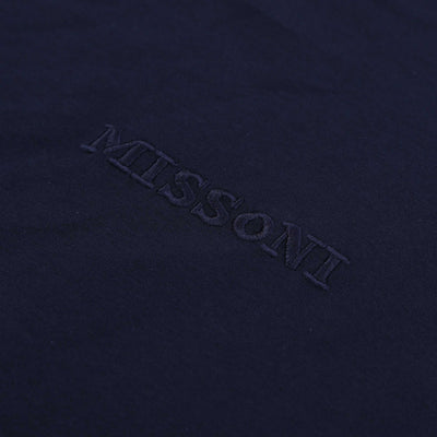 Missoni Stripe Contrasting Collar T-Shirt in Navy Logo