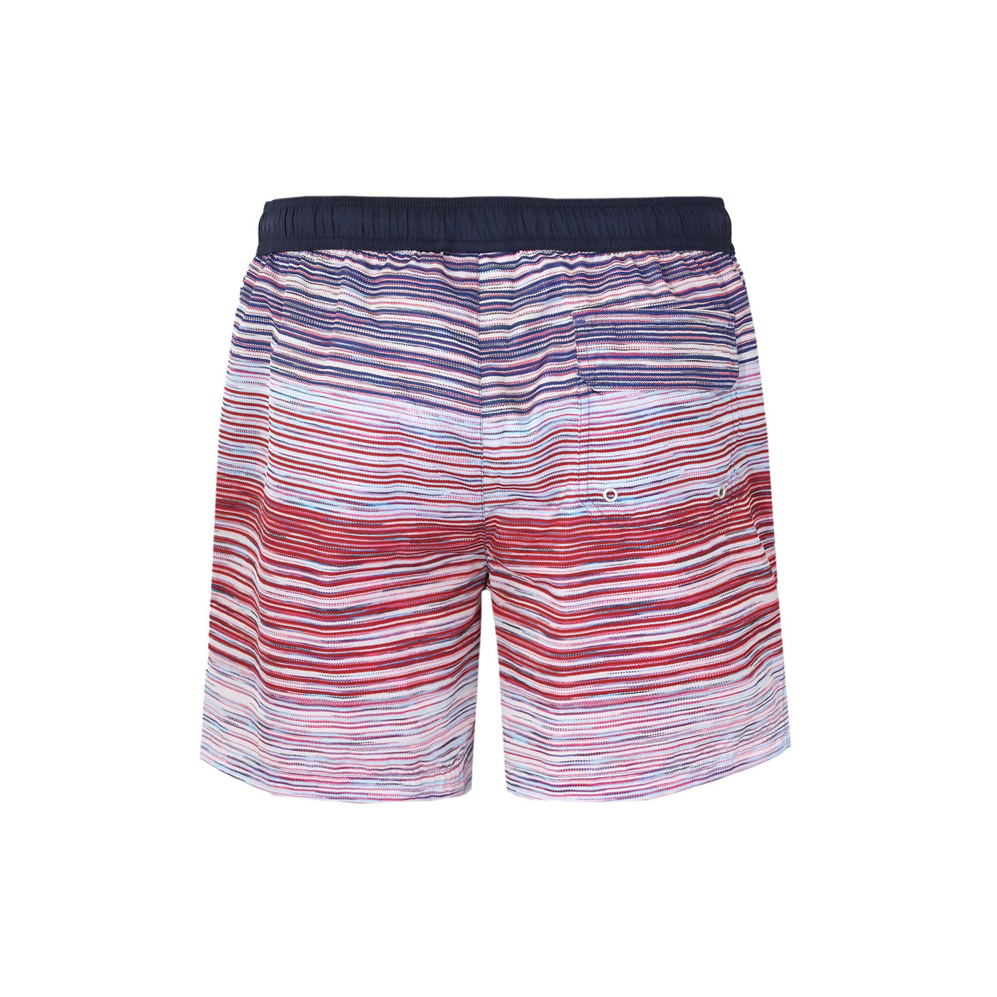 Missoni Stripe Swim Short in Red Blue Multi Back