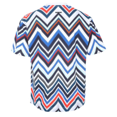 Missoni Zig Zag T-Shirt in Multi Red & Blue Back