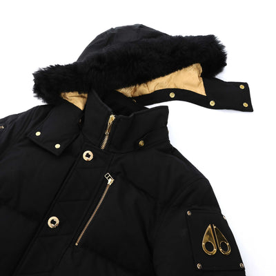 Moose Knuckles 3Q Gold Jacket in Neoshear Black hood