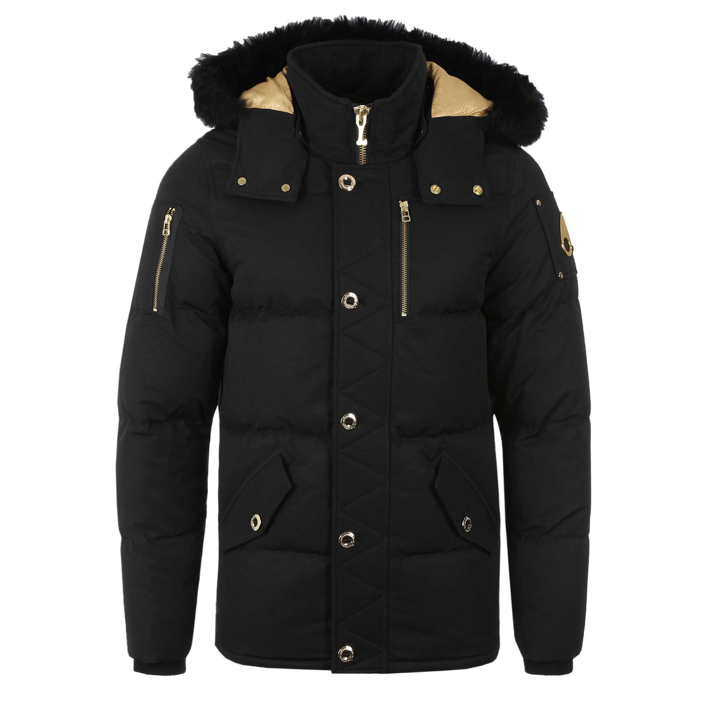 Moose Knuckles 3Q Gold Jacket in Neoshear Black Main