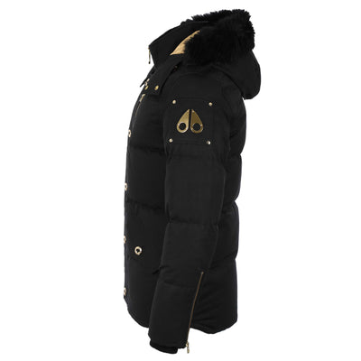 Moose Knuckles 3Q Gold Jacket in Neoshear Black Side