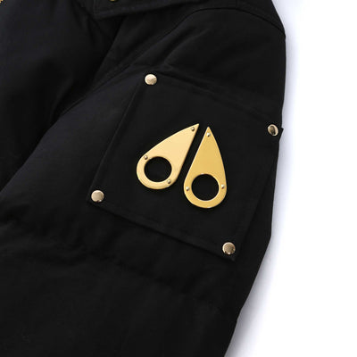 Moose Knuckles 3Q Gold Jacket in Neoshear Black logo
