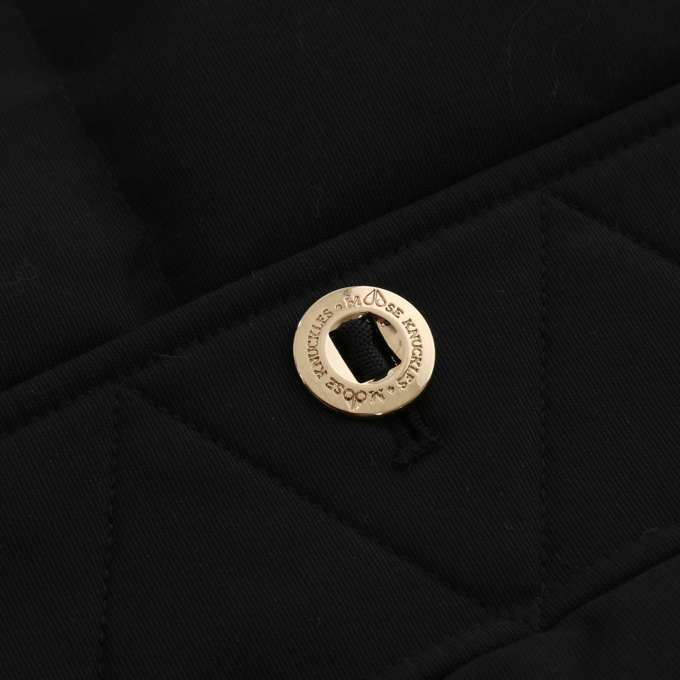 Moose Knuckles 3Q Gold Jacket in Neoshear Black button