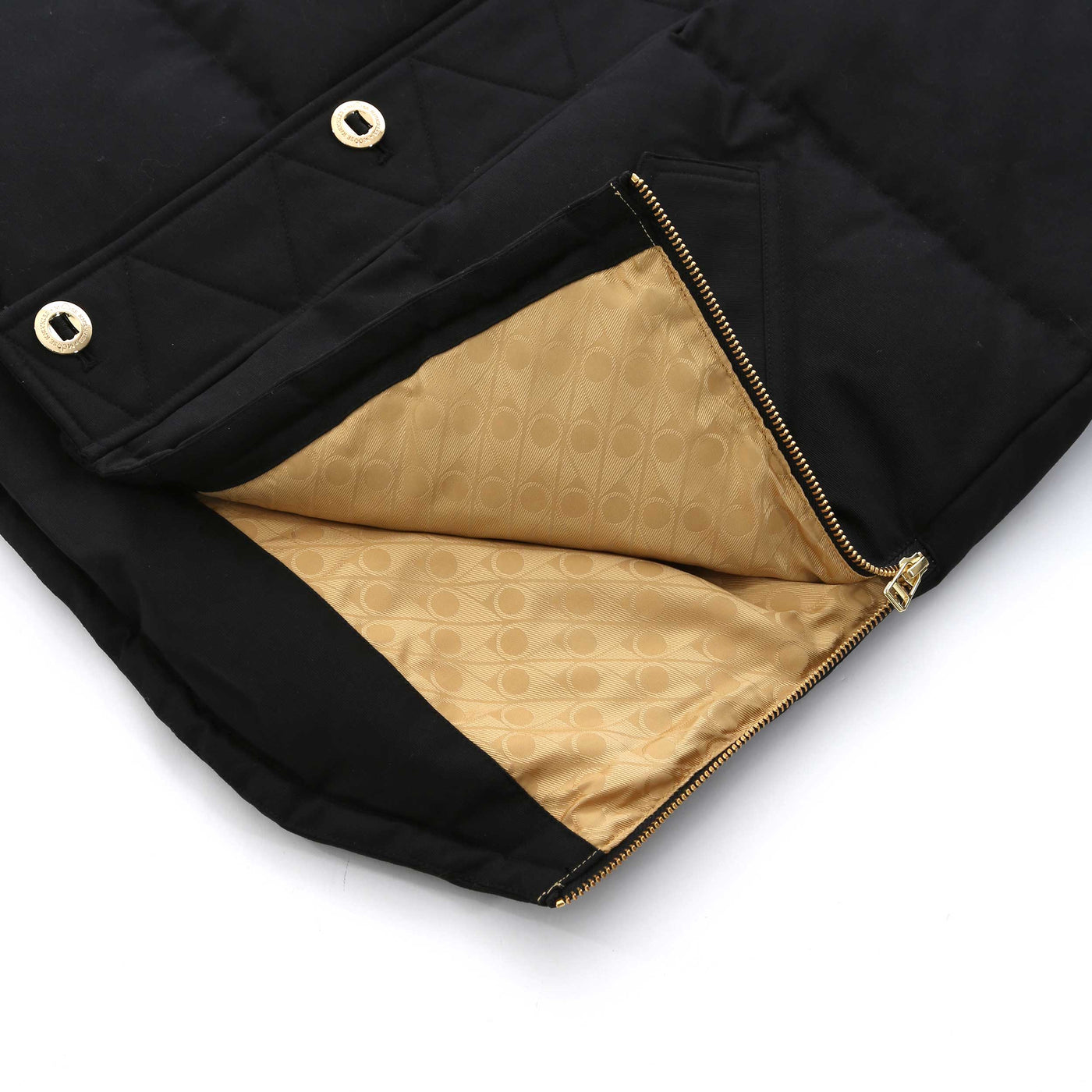 Moose Knuckles 3Q Gold Jacket in Neoshear Black Detail