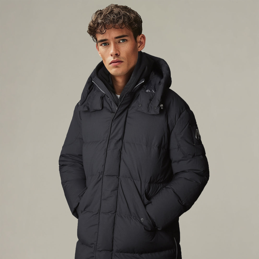 Moose Knuckles Everest Long Puffer Jacket in Black – Norton Barrie