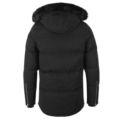 Moose Knuckles 3Q Jacket in Black & Black Fur Back