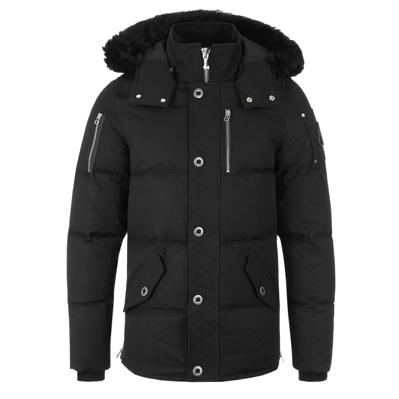 Moose Knuckles 3Q Jacket in Black & Black Fur