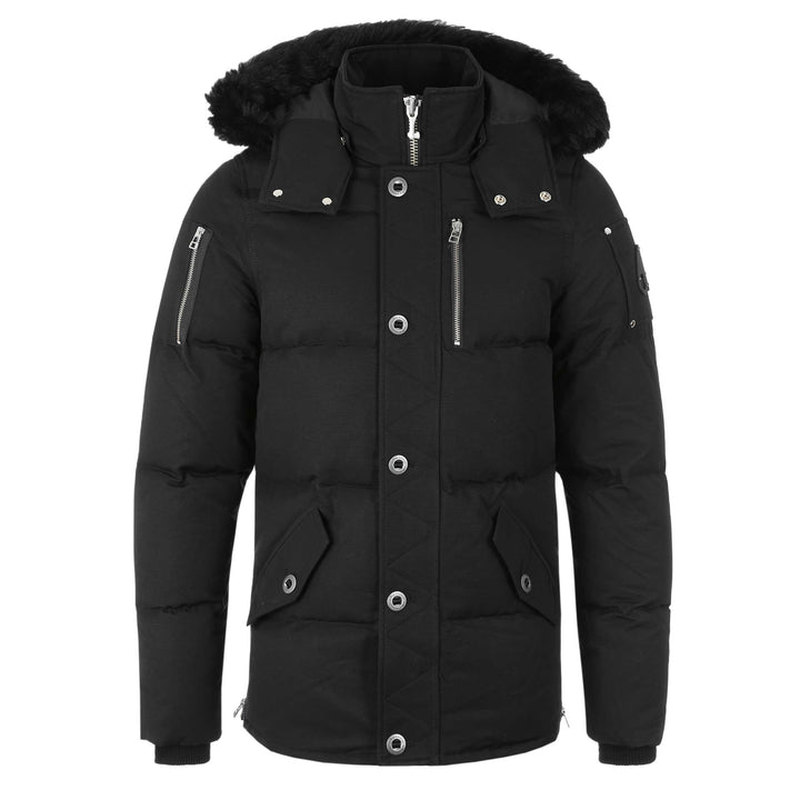 Moose Knuckles 3Q Jacket in Black & Black Fur I Moose Knuckles