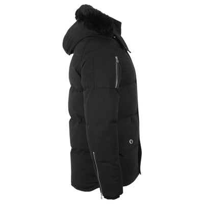 Moose Knuckles 3Q Jacket in Black & Black Fur Side 2