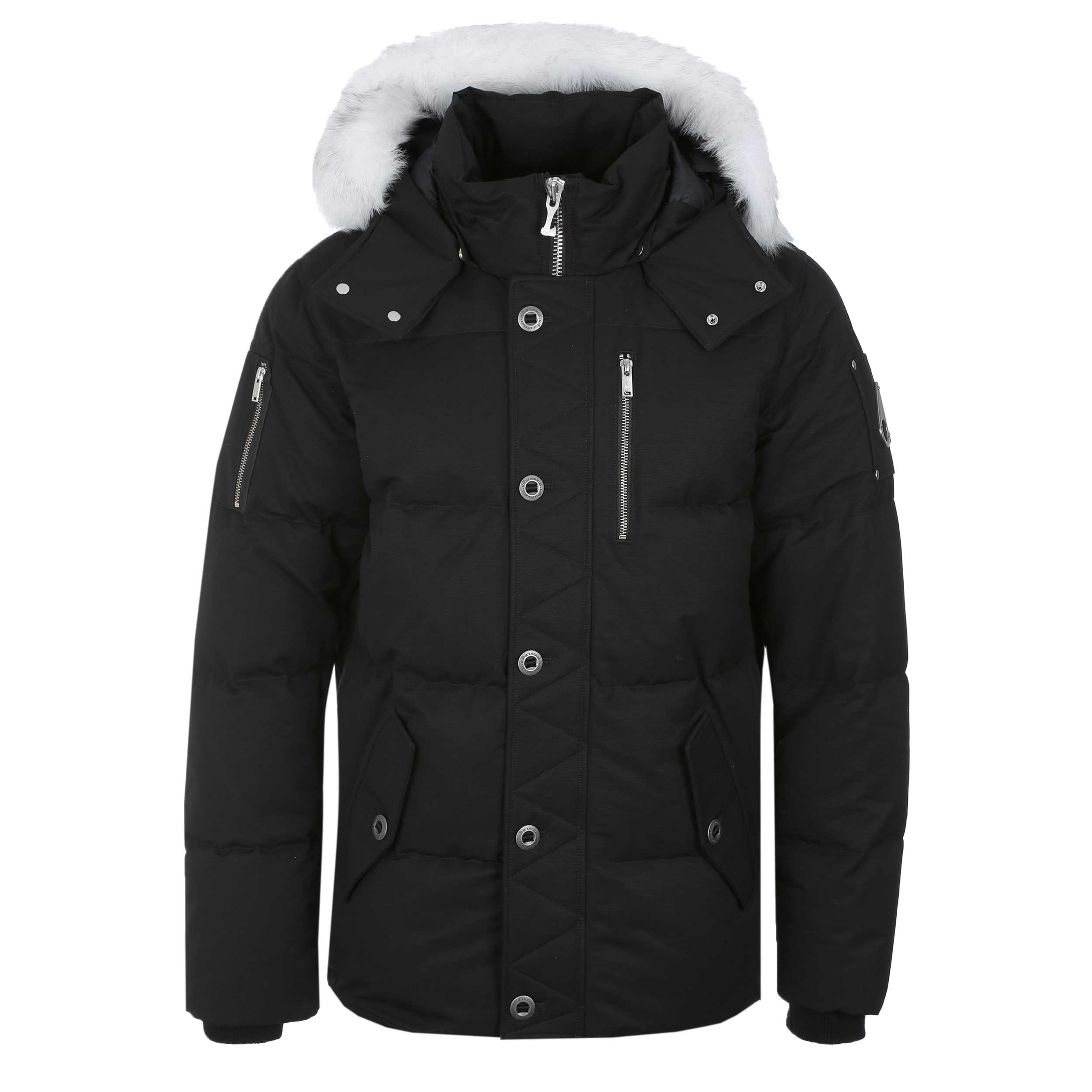Moose Knuckles 3Q Jacket in Black & White Fur