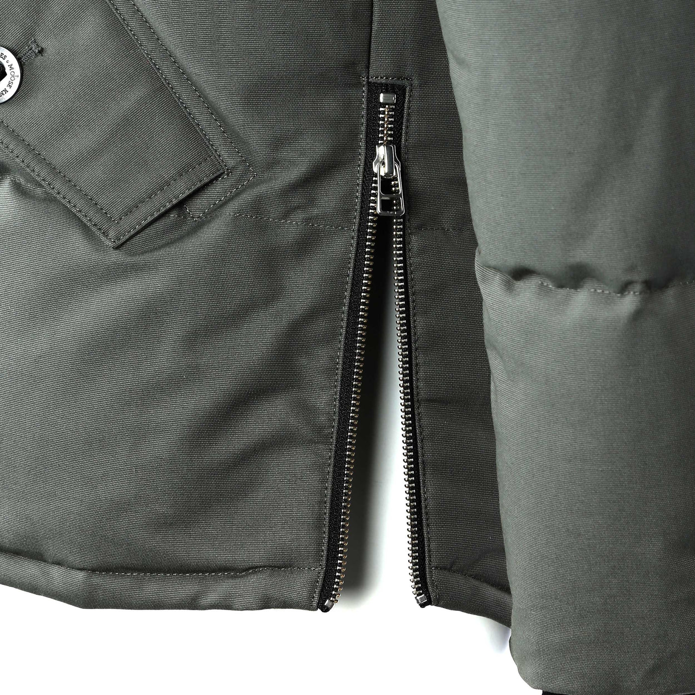 Moose Knuckles 3Q Jacket in Forrest Hill & Black Fur Side Zip