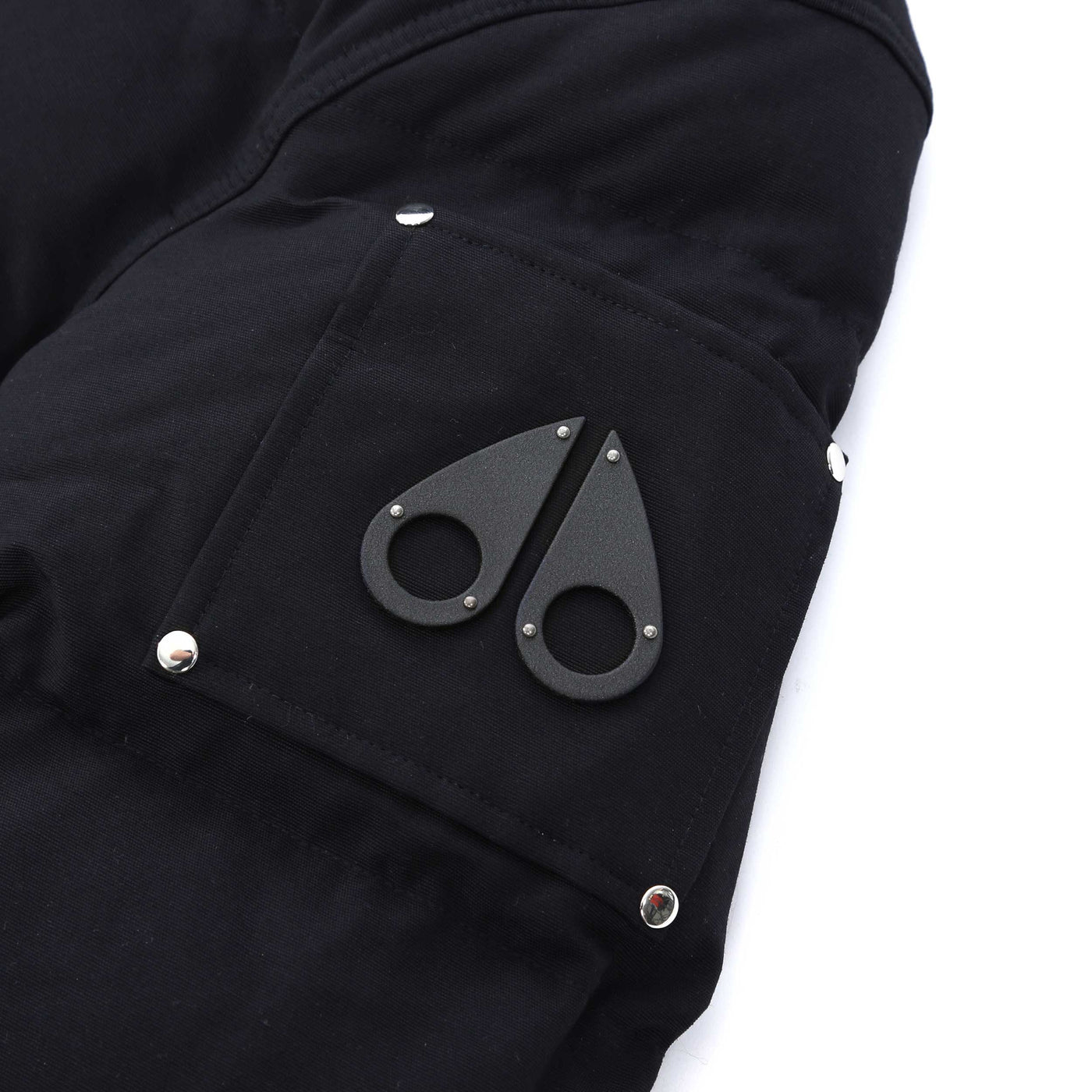 Moose Knuckles 3Q Jacket in Navy & Black Fur Logo