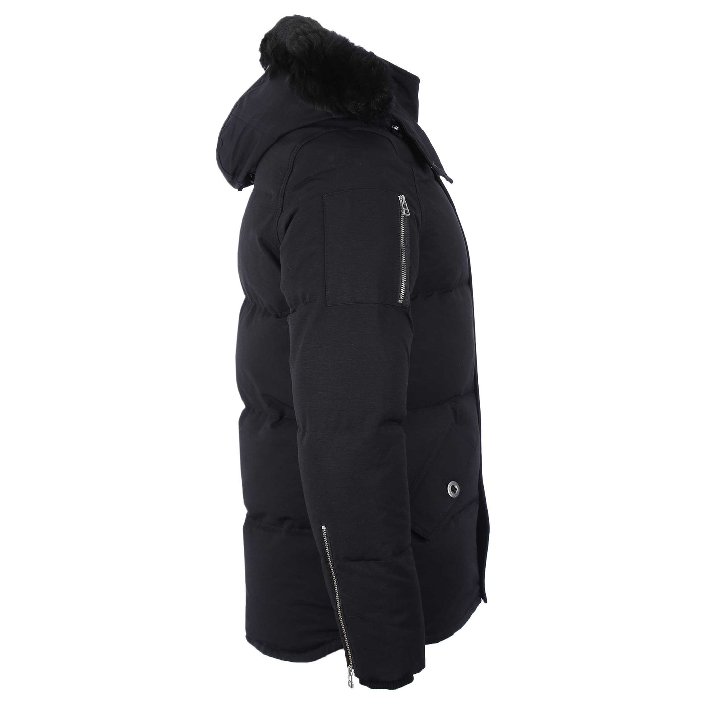 Moose Knuckles 3Q Jacket in Navy & Black Fur Side 2