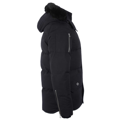 Moose Knuckles 3Q Jacket in Navy & Black Fur Side 2