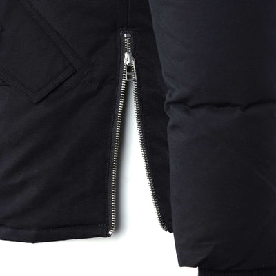 Moose Knuckles 3Q Jacket in Navy & Black Fur Side Zip