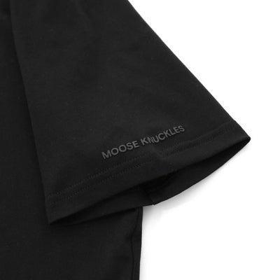 Moose Knuckles Chamblee T-Shirt in Black Sleeve Logo