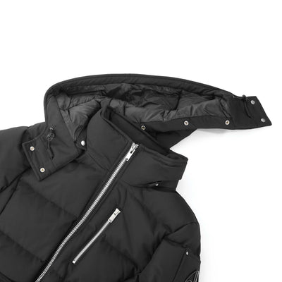 Moose Knuckles Cloud Long Ladies Parka Jacket in Black Detachable Hood