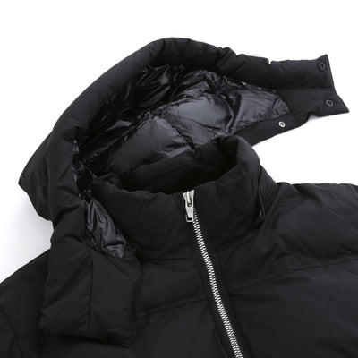 Moose Knuckles Everest Bomber Jacket in Black Hood