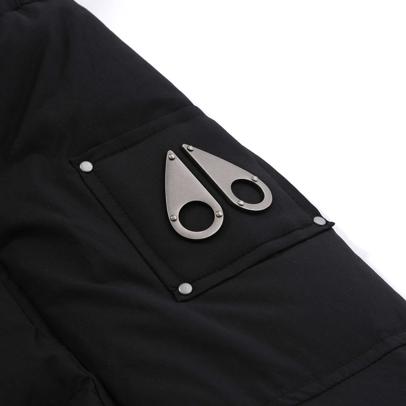 Moose Knuckles Everest Bomber Jacket in Black Logo