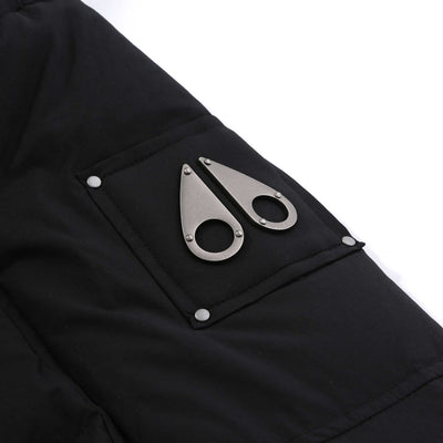 Moose Knuckles Everest Bomber Jacket in Black Logo