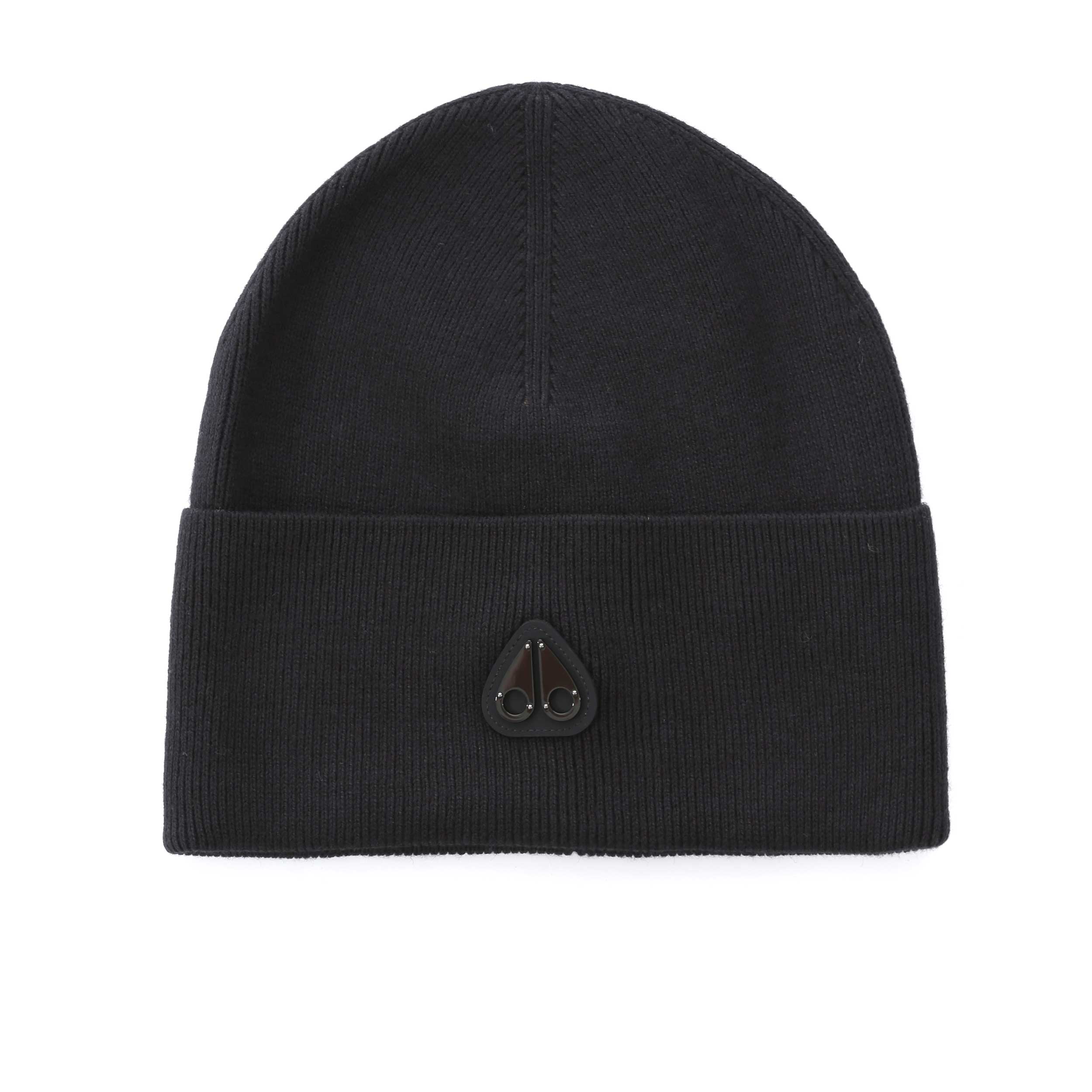Moose Knuckles Frost Beanie Hat in Black