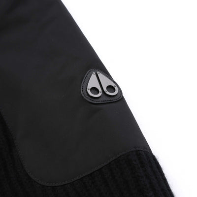 Moose Knuckles Glenvale Knit Hybrid Jacket in Black Logo